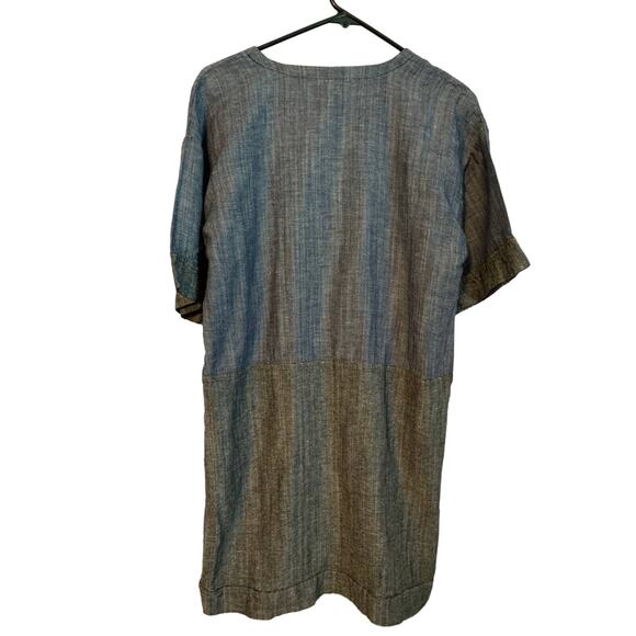 Uncle Frank Anthropologie Small Dress Denim Blue Pockets Boho Lagenlook Chic - Picture 4 of 5